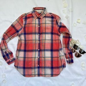 ✔️Old Navy Women’s Plaid Button Down Shirt Medium